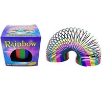 GSV Essentials Rainbow Magic Slinky Spring Toy, Expandable Slinky Fidget Toy, Coil Slinky Spring for Kids, Colourful Funny Toy Stretching Bouncing, Ideal for Birthday Party Return Gifts (1 Pcs)