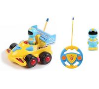 GSV Essentials RC Racing Car, Bright & Colorful Design, Interactive Features, Fostering Auditory Development, Encourages Role-Playing, Dynamic Light and Sound Effects (Yellow)
