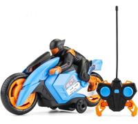 GSV Essentials RC Zero Motorcycle Model Z-Plan, Lights & Sounds, 360-Degree Rotation, Durable Construction, Perfect For Both Indoor And Outdoor, Imaginative Play, (Blue)
