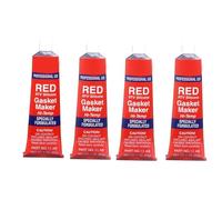 GSV Essentials Red RTV Silicone Gasket Maker, Hi-Temp, Specially Formulated, Professional Use, Adhesive Sealant, Ultimate Solution, Wide Application, 85g Tube (4 PCS)