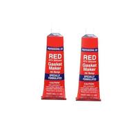 GSV Essentials Red RTV Silicone Gasket Maker, Hi-Temp, Specially Formulated, Professional Use, Adhesive Sealant, Ultimate Solution, Wide Application, 85g Tube (2 PCS)