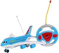 GSV Essentials Remote Control RC Aeroplane, Light & Music, Imaginative Play and Skill Development, Durable Construction, Electric Aeroplane Toy, RC Kids Toy Gift (Blue)