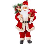 GSV Essentials Santa Claus Figure, Christmas Ornament, Eye-Catching Design, Bright Colour, Santa With Bag & Tree, Compact And Portable, Ideal, 60cm