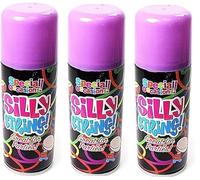 GSV Essentials Silly String Spray For Kids, Colourful Strings, Durable Construction, Easy To Use, Lightweight And Portable, Ideal For Birthday Parties, Celebrations (3PCS)