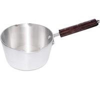GSV Essentials Silver Milk Pan, Heat Resistant, Heavy Durable Wooden Handle, Ergonomic Handle, Easy to Pour, Portable and Lightweight, Multipurpose Kitchen Utensils (3.4LITRE)