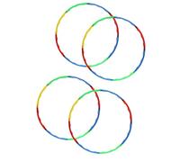 GSV Essentials Training Hula Hoop, Adjustable Hoop, Vibrant Colour, Easy To Assemble, Portable And Lightweight, Ideal For Exercise, Fun Activities, Multicolour (4PCS)