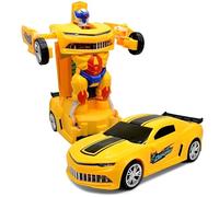 GSV Essentials Transformer Robot Race Car Toy For Kids, Fine Motor Skills, Hand-Eye Coordination, LED Light And Sound, Battery Operated, Imaginative Play