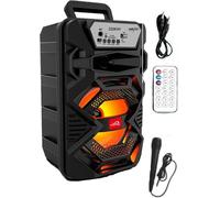 GSV Essentials Wireless Speaker With Mic And Remote Control, Karaoke Speaker, Colourful LED Light, 1500 mAh Battery, Super Bass, Easy To Carry, Multimedia Speaker