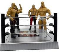 GSV Essentials WWE Wrestling Ring Playset with Figures & Gym Accessories, Safe PVC Wrestling Toys for Kids, Creative Roleplay & Storytelling Fun, for Boys & Children.