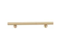 GsvUbd Solid Brass French Surface Cabinet Drawer Handle Modern European Ball Base Long (128mm)