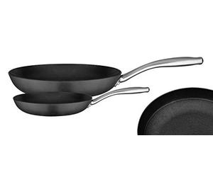 GSW Robusta 716505 Pan Set 2 Pieces Cast Iron Rust-Proof Stainless Steel Black