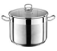 GSW Stahlwaren GmbH Jumbo Cooking Pot, Silver/Clear, 30 x 24 cm, 17 Litre