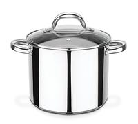 GSW Stahlwaren GmbH Stock Pot with Glass Lid, Silver/Clear, 20 x 18 cm, 5 Litre