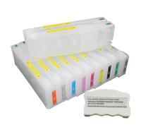 GSwReJ 11 Piece Refillable Ink Cartridges Set 700ml Compatible With Pro 7910 Pro 9910 7900 9900 Includes Chip And Chip Resetter