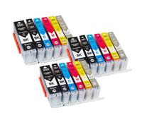 GSwReJ 12 Pack Compatible Ink Cartridges PGI250 CLI251 For MG6620 MX922 MG5620 MG5420 MG6320 MX6420 MG7520 MG5520 IP7220(3set 18PK)