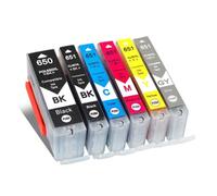 GSwReJ 12X PGI650 CLI651 Compatible Ink Cartridge Replacement For Printers Works With IP7260 MG5460 MX726 MX926 MG6460 MG5560 Models PGI650XL With Chip
