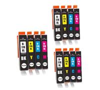 GSwReJ 178XL Ink Cartridge Compatible With 178 178 Works With D5463 5510 5511 5512 6520 6521 7510 7515 B109a B109n B110a C6380 Printers(3 Sets(12pcs))