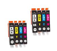 GSwReJ 178XL Ink Cartridge Compatible With 178 178 Works With D5463 5510 5511 5512 6520 6521 7510 7515 B109a B109n B110a C6380 Printers(2 Sets(8pcs))