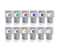 GSwReJ 1Set 6/8/12Color PFI206 PFI 206 PFI-206 Compatible Ink Cartridge Works With IPF6400 IPF6450 IPF6400S IPF6450S IPF6400SE Printers(PFI-206-12Color)