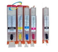 GSwReJ 1Set Empty Refillable Ink Cartridges Compatible With Printer Models TS6110 TS6210 TS701 For Part Number PGI180 CLI181(5Colors without Chip)