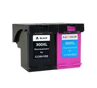 GSwReJ 2 Pcs Ink Cartridge Compatible With 300 300XL Black Tricolor Works With Deskjet D1660 D2560 D2660 D5560 F2420 F2480 F2492 F4210 Printers