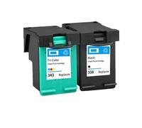 GSwReJ 2PCS / Ink Cartridge Compatible With 338 343 For Deskjet D4260 4260 D4360 C4200 C4480 C4280 C4400 C4580 C4273 Printers