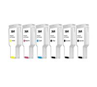 GSwReJ 300ML Ink Cartridge Compatible With Designjet T3500 C1Q17A C1Q16A C1Q13A C1Q14A C1Q15A C1Q138A Pigment Ink(764-300ml-6color)