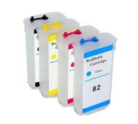 GSwReJ 4 Color 130ml Refillable Ink Cartridges With ARC Chip Compatible With Printers Using 82 Designjet 510 82 Ink Cartridges