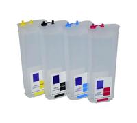 GSwReJ 4 Color 280ml Refill Ink With Permanent Chip Compatible With 10 82 Cartridges For Designjet 500 500ps 800 800ps Printers