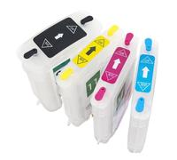 GSwReJ 4 Color Compatible Refill Ink Cartridge For 10 11 Compatible With Designjet 100 110 70 Printers With Auto Reset Chips