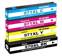 GSwReJ 4 Pack 970XL 971XL Ink Cartridge Combo Replacement For 970 971 XL Works With Officejet Pro X451dn X451dw X476dn MFP And Other Compatible Printers