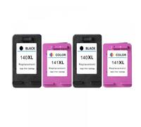 GSwReJ 4 Pack Compatible Ink Cartridges For 140 And 141 For Photosmart C4583 C4283 C4483 C5283 And Deskjet D4263 C4480 2 Sets(SET2)
