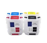 GSwReJ 4Color Set For 82 Refillable Ink Cartridge With Auto Reset Chip Compatible With Printer Models Designjet 510 For Part Number 8K1927225B