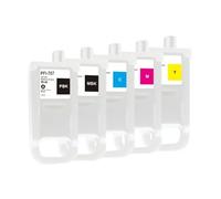 GSwReJ 5 Color Set PFI 707 Refillable Ink Cartridge With Compatible Chip For IPF830 IPF840 IPF850 Printers 700ML