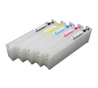 GSwReJ 5pcs 700ml Compatible Refillable Ink Cartridges For Various Wide Format Printers With One Time Chip