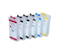 GSwReJ 6 Pack Refillable Ink Cartridges Compatible With Designjet T620 T770 T790 T795 T1120 T1200 T1300 T2300 Printers With ARC Chip