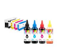 GSwReJ 711XL Refillable Ink Cartridge Compatible With 711 For DesignJet T120 T520 Printers Includes 100ml Set Of Dye Ink K C M Y