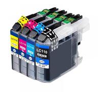 GSwReJ 8-pack LC110 Ink Cartridge 2 Black 2 Cyan 2 Magenta 2 Yellow Compatible With DCP-J152N J132N J137N Printers