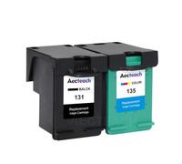 GSwReJ Aecteach 131 135 Compatible Ink Cartridge For Deskjet Printers Models 2710 7510 3050 5743 5940 5943 6843 2573 PSC1600 2350(1BK1C)