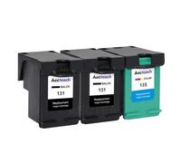 GSwReJ Aecteach 131 135 Compatible Ink Cartridge For Deskjet Printers Models 2710 7510 3050 5743 5940 5943 6843 2573 PSC1600 2350(2BK1C)