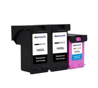 GSwReJ Aecteach Compatible Ink Cartridge Replacement For 140 141 For Photosmart Printers C4283 C4583 C4483 C5283 D5363 D4263(2 Black 1 Color)