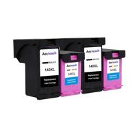 GSwReJ Aecteach Compatible Ink Cartridge Replacement For 140 141 For Photosmart Printers C4283 C4583 C4483 C5283 D5363 D4263(2 Black 2 Color)