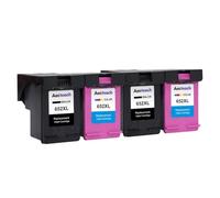GSwReJ Aecteach Compatible Replacement Ink Cartridge For 652 652XL For Deskjet Printers 1115 1118 2135 2136 2138 3635 3636 3638 3838(2Black2Color)