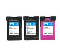 GSwReJ ASW 123 Compatible Ink Cartridge For DeskJet 1110 1111 1112 2130 2132 2134 Officejet 3830 3831 3832 3834 Printers 123XL(2Black 1Color)