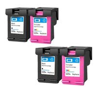 GSwReJ ASW 123 Compatible Ink Cartridge For DeskJet 1110 1111 1112 2130 2132 2134 Officejet 3830 3831 3832 3834 Printers 123XL(2BK and 2 color)