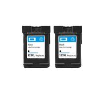 GSwReJ ASW 123 Compatible Ink Cartridge For DeskJet 1110 1111 1112 2130 2132 2134 Officejet 3830 3831 3832 3834 Printers 123XL(2 Black)