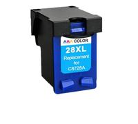 GSwReJ Compatible 27XL 28XL Ink Cartridge Replacement For Deskjet Printers 3320 3325 3420 3535 3550 3650 3744(1Pk Color)