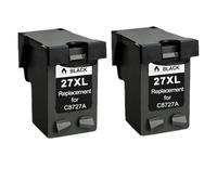 GSwReJ Compatible 27XL 28XL Ink Cartridge Replacement For Deskjet Printers 3320 3325 3420 3535 3550 3650 3744(2Pk Black)