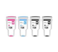 GSwReJ Compatible 300ML Ink Cartridge For 728XL Matte Black For DesignJet T730 T830 Printer Dye Ink(728XL - 1 Set)