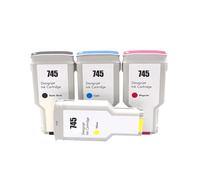 GSwReJ Compatible 300ML Ink Cartridge For DesignJet Z2600 Z5600 Printer Plotter 745 745XL Color Inkjet Cartridge(PBK)